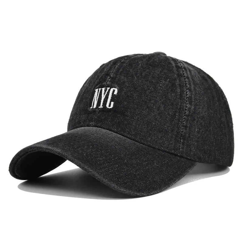 Fashion NYC Embroidery Denim Snapback Baseball Caps