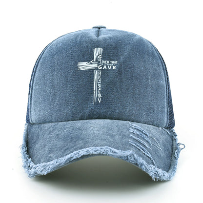 Washed Denim Pink Baseball Cap Women