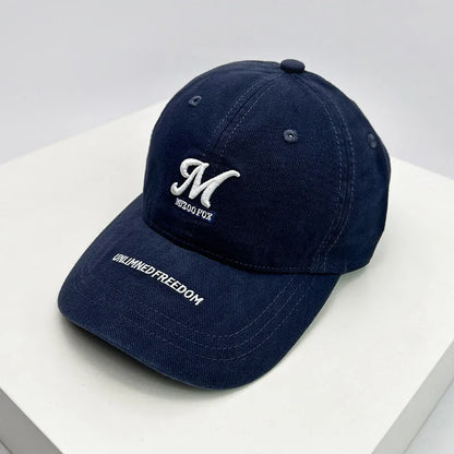 Soft Top American Letter Embroidered Baseball Cap