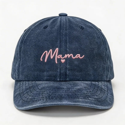 Fashion Washed Cotton Mama Heart Caps