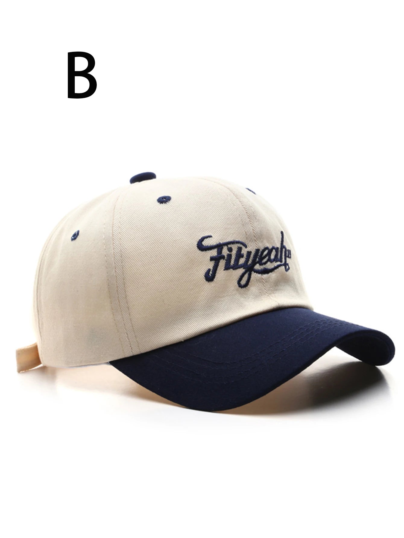 Unisex All Season Fashionable Pure Cotton Retro Letter Fit Yeah Baseball Cap
