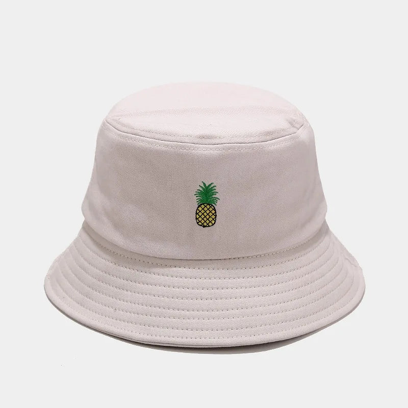 2024 Panama Bucket Hat Fruit Strawberry Embroidered Fishing Cap
