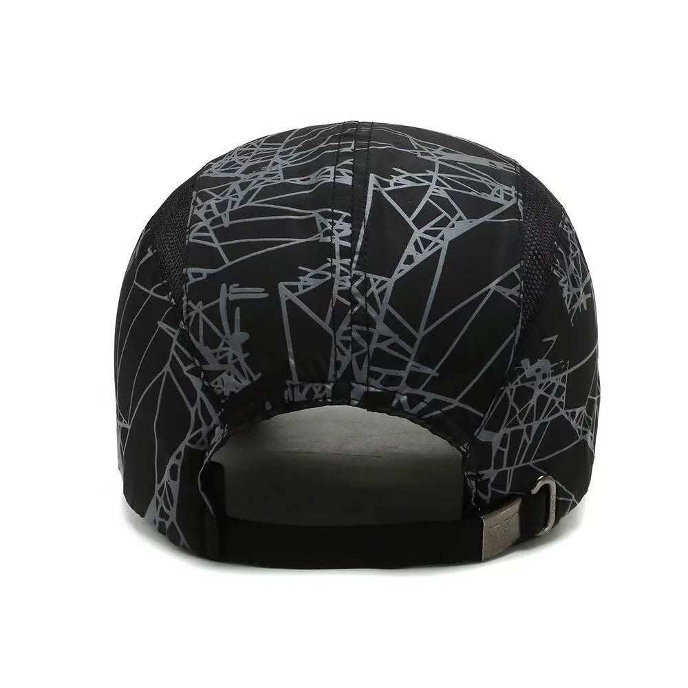 Quick Drying Print Hats Breathable Mesh Baseball Cap