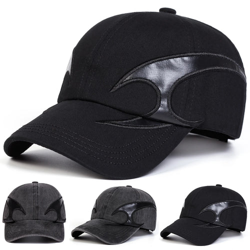 Unisex Boomerang Leather Label Wash Baseball Caps Spring and Autumn