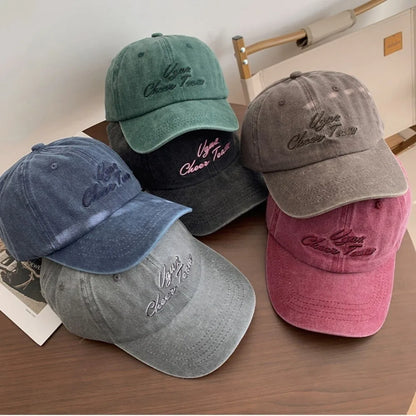 New Letter Embroidery Baseball Caps Breathable Adjustable