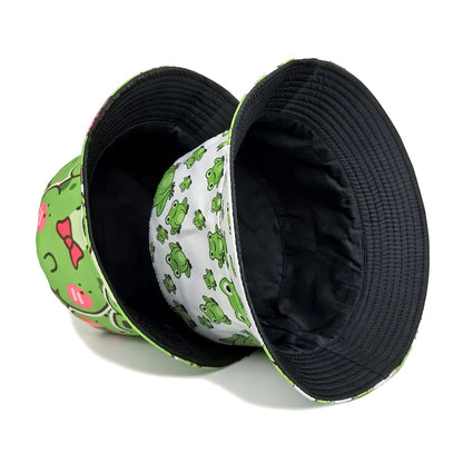 Frog Pattern Panama Hats Spring Summer Sunscreen Sun
