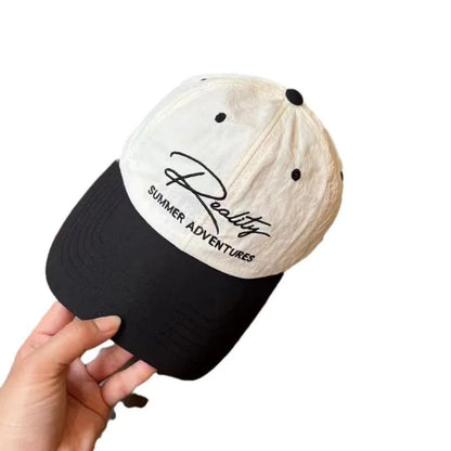 Korean Style Embroidered Letter Quick Dry Baseball Cap