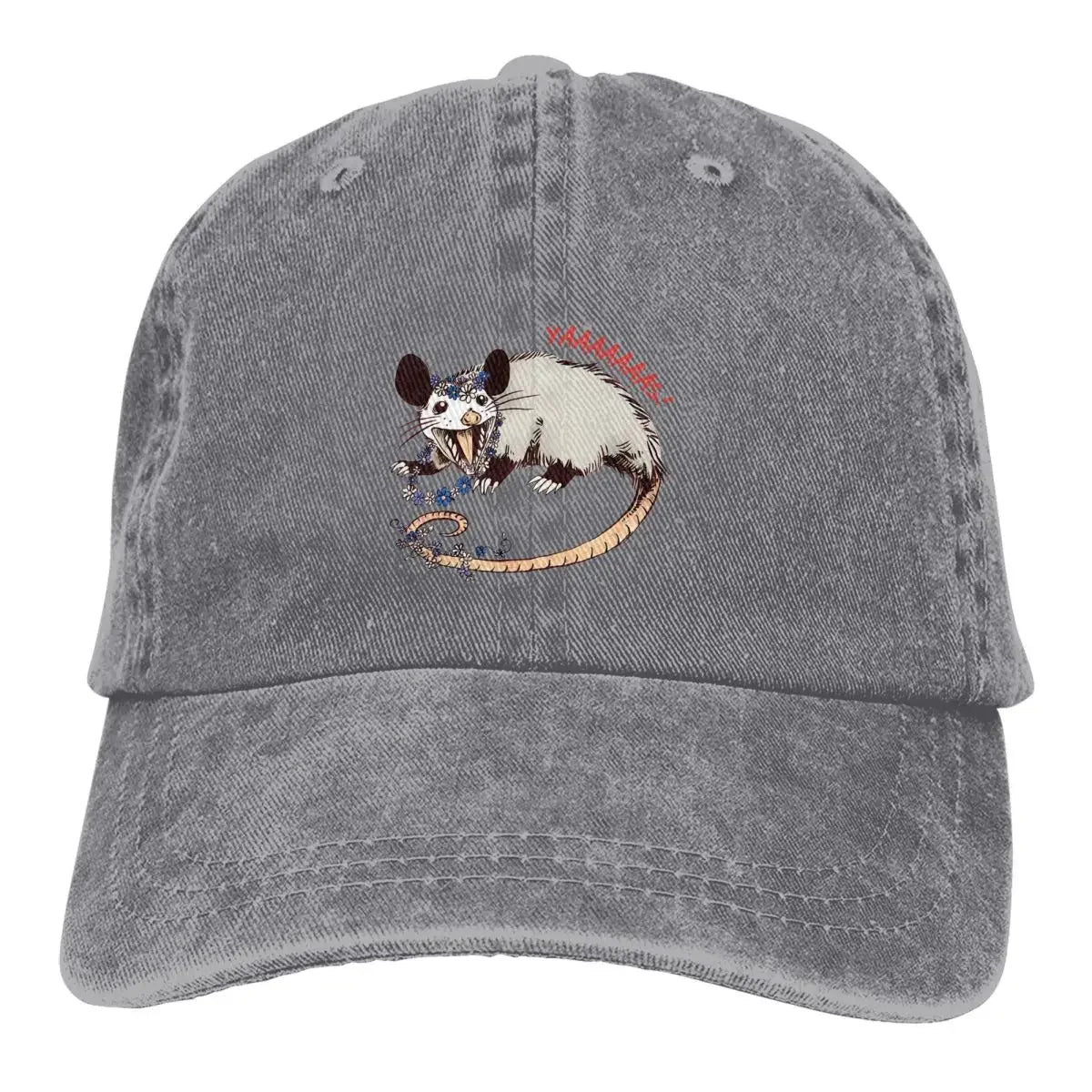 Daisy Chain Opossum Possum Yaaaas! Baseball Caps