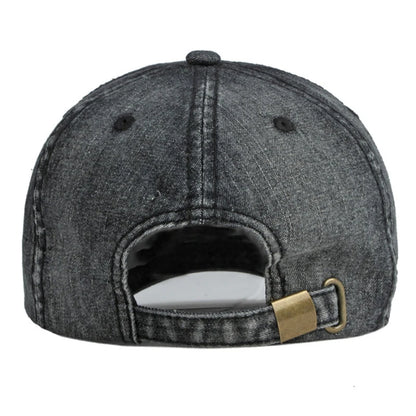 Men Women 6 Panels Denim Baseball Cap