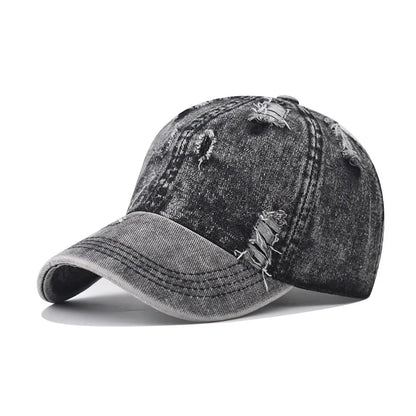 Spring Autumn Wash Denim Woman's Hat Cap Hip Hop Fitted Cap