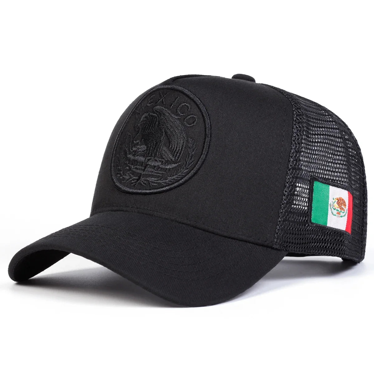 Unisex Mexican Flag Embroidery Baseball Net Caps Spring Summer
