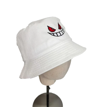 Unisex Light Board Solid Color Big Eyes Embroideried Hats Fishermen Caps