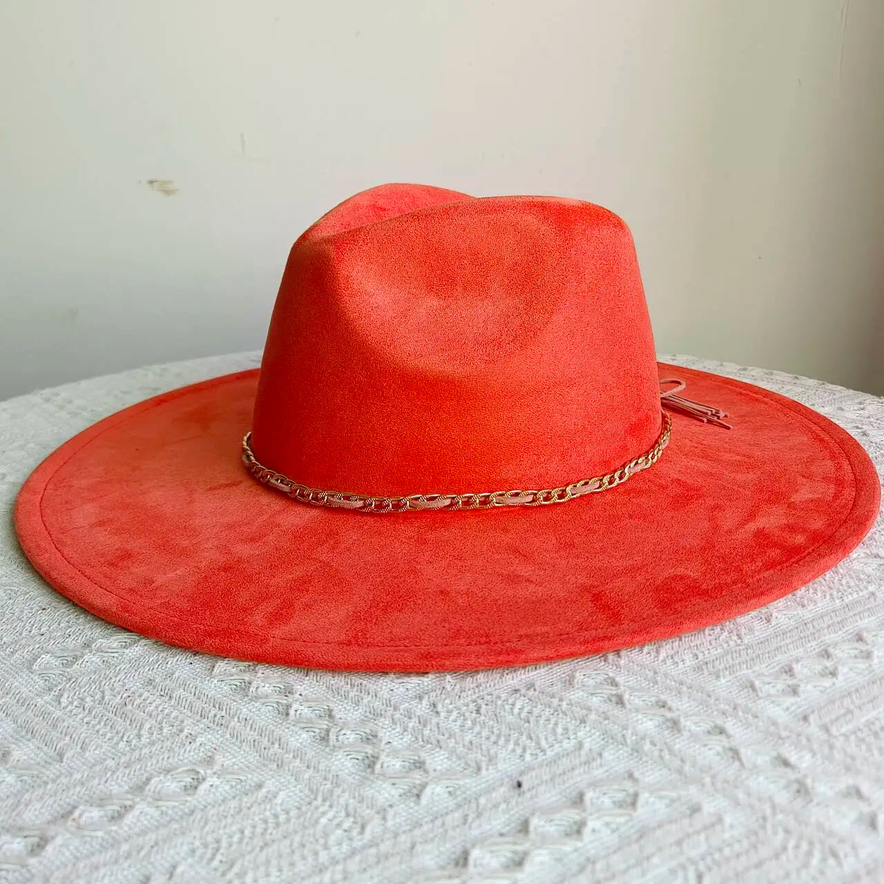 New Free People Rancher Suede Wide Brim Hat Felt Jazz Hat, Classic Church Hat