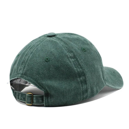 New Unisex Washed Cotton Cap Letter Embroidery Baseball Cap Men Women