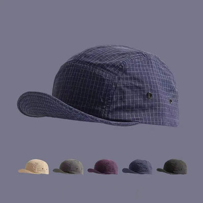 Fashionable Light Board Soft Brimmed Checkered Baseball Cap
