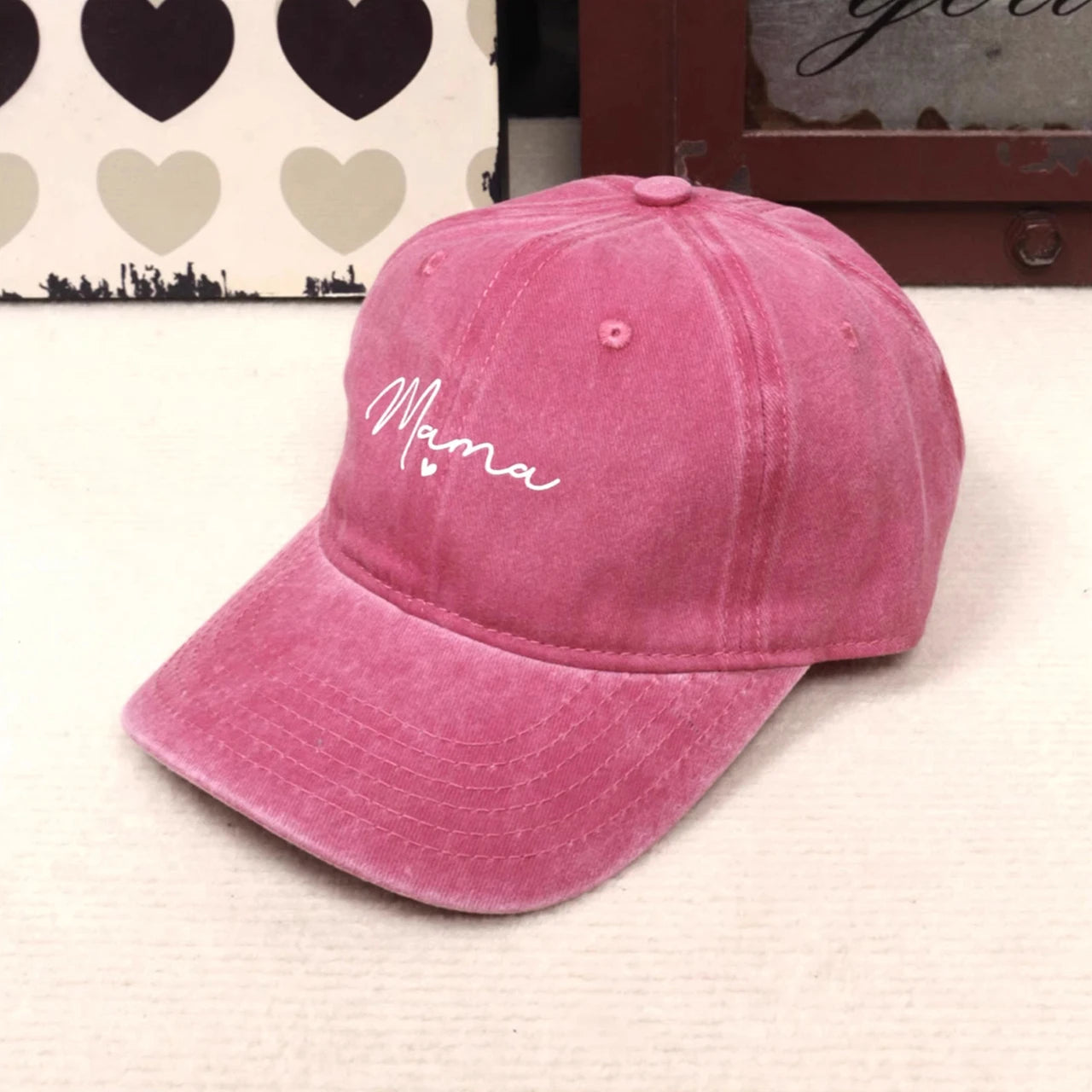 Vintage Washed Cotton Baseball Cap For Women