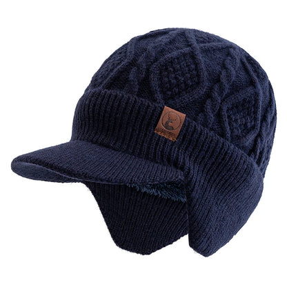 New Unisex Winter Hat Plush Fur Lined Warm Earflap Cap