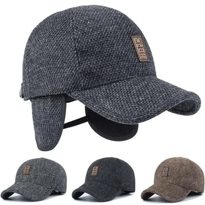 High Quality Autumn Winter Thick Earmuffs Hat Warm Adjustable Earmuffs Baseball Cap Casual Simple Outdoor Hats
