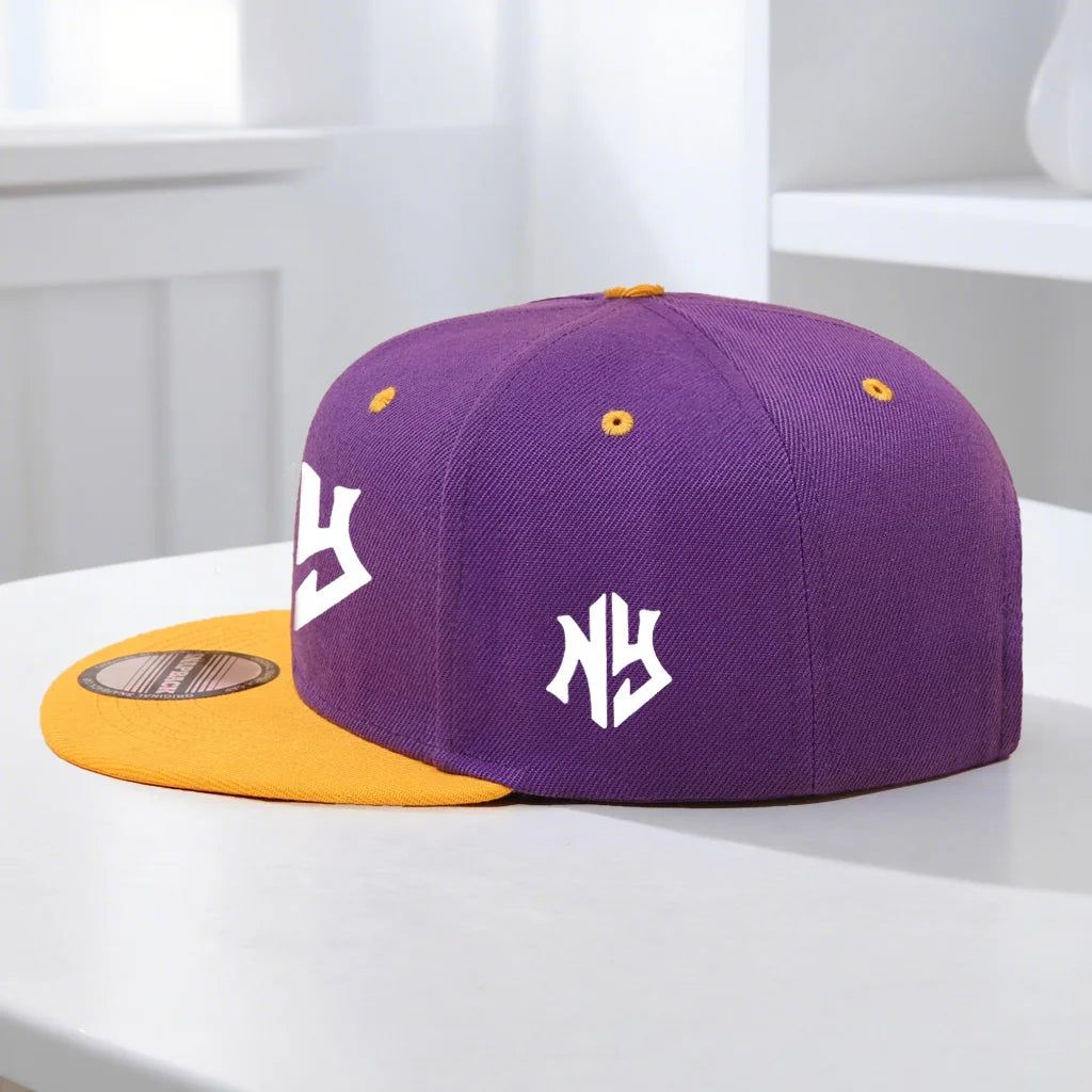 1PC Unisex Snapback Baseball Cap, Flat - Brim and Color - Blocked Hip - Hop Cap, Suitable for Both Men and Women