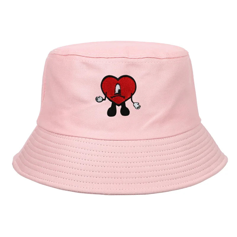 Cotton Embroidered Bad Bunny Fisherman Hat