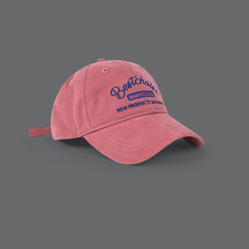 Fashion Letter Embroidery Baseball Cap Cotton Breathable Peaked Cap