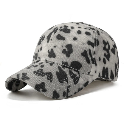 Four-Season Korean Style Leopard Print Hard Top Baseball Cap