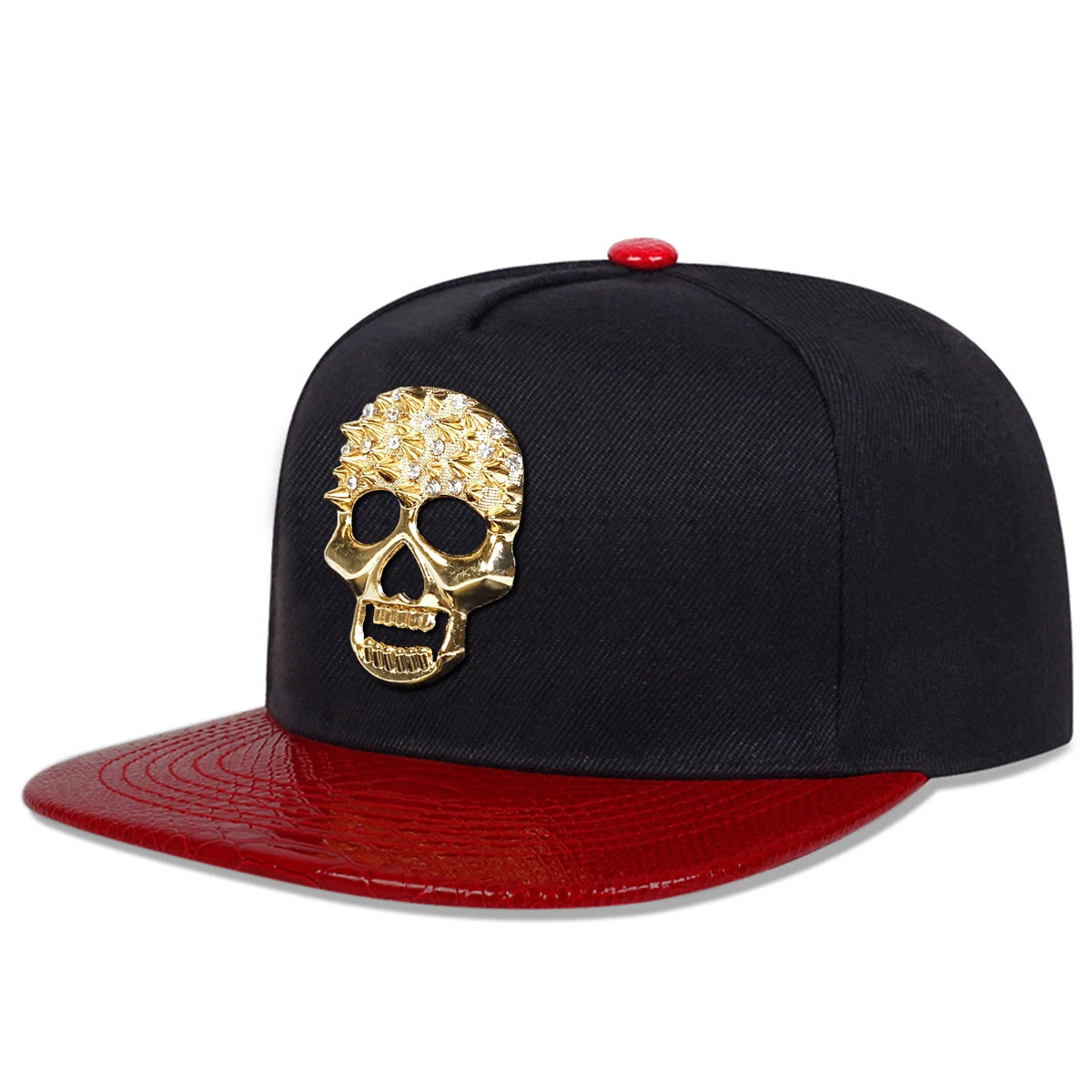 Unisex Skeleton Label With Drill Hip-Hop Hats