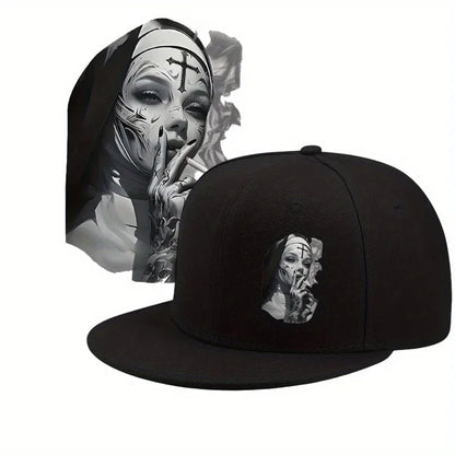 Fashion Flat Brim Baseball Cap Adjustable Vintage Style Graphic Design Hip Hop Hat Unisex Snapback Cap