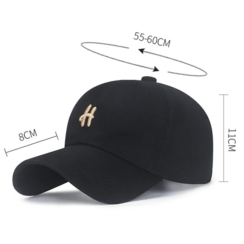 Mens Embroidery H Letter Printed Quick-Drying Fishing Hiking Sunhat Women Golf Baseball Cap