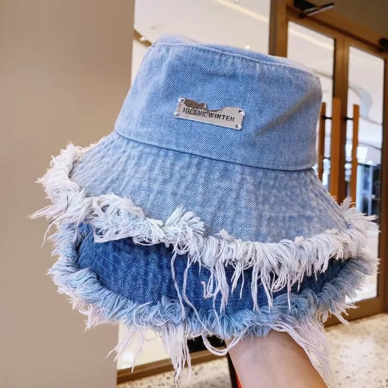 Cowboy Fisherman Hat for Women, Washed and Worn in Spring and Summer