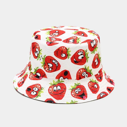 Creative Printed Fruit Pattern Bucket Cap