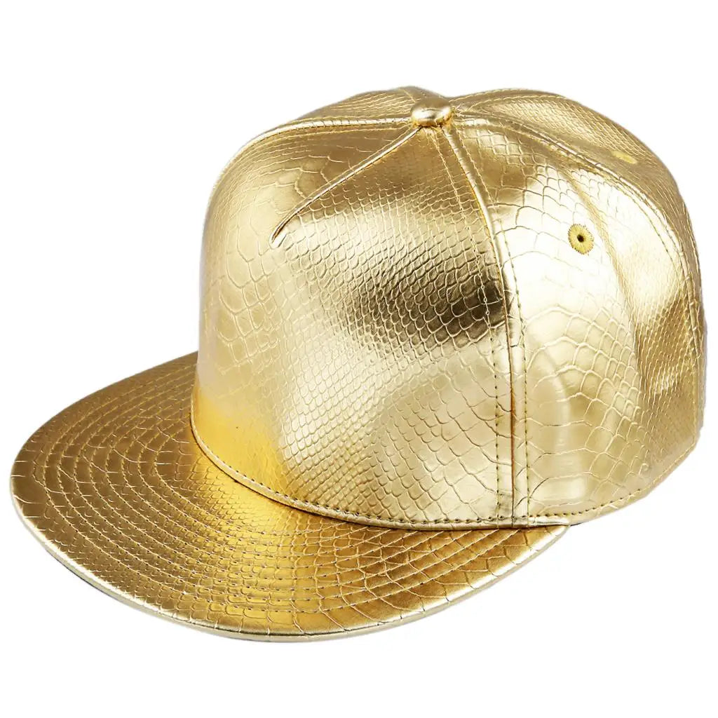 Hip Hop Caps Men Women PU Leather Adjustable