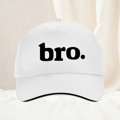 "Bro"Letter Print Baseball Cap Spring Autumn Outdoor