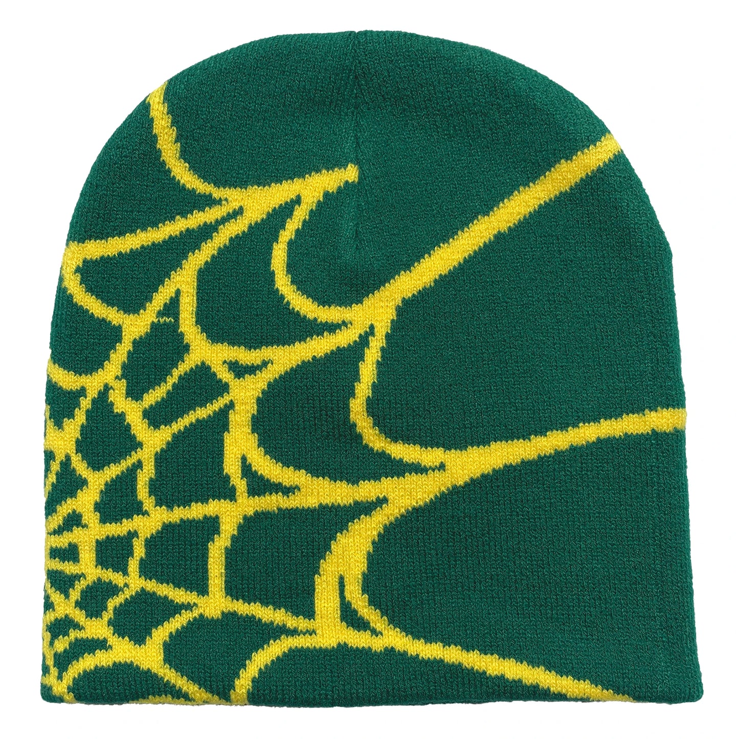 Unisex Spider Web Printed Knit Hat, Warm Outdoor Pullover Hat Personality