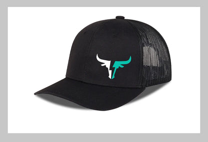 Bulls Logo Printed Mesh Cap Lightweight Breathable Adjustable Sun Hat Unisex Casual Cap