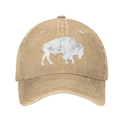 Distressed Buffalo Retro Bison Animal Lover Gifts Cowboy Hat