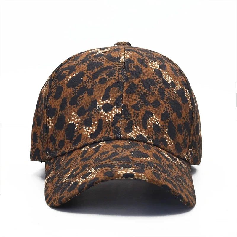Women's Leopard-Print Baseball Cap Outdoor Sun Hat