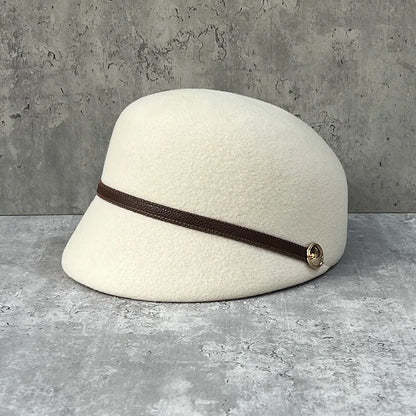 Autumn/Winter 100% Wool Hat For Women Soft Felt Hat - British Retro French