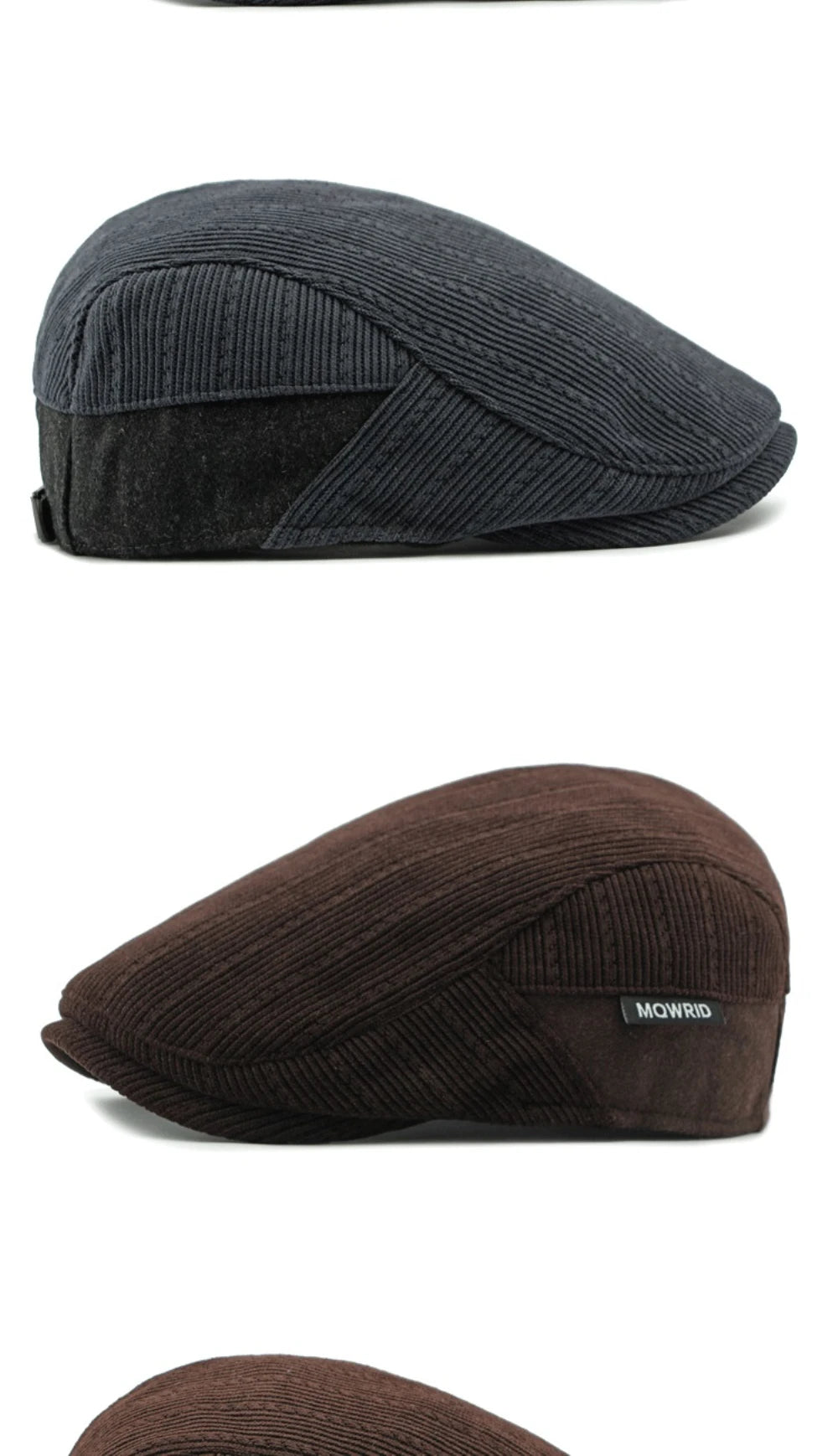 Berets Autumn Winter Hat Caps For Men Women Fleece Lined Corduroy Beret Hat