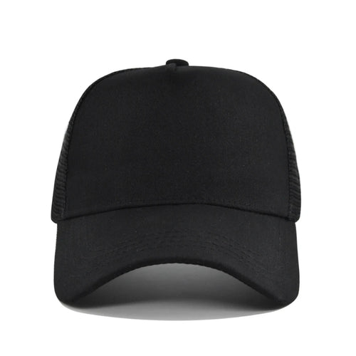 Customized Logo Hard Top 5 Panels Mesh Baseball Cap For Men Women