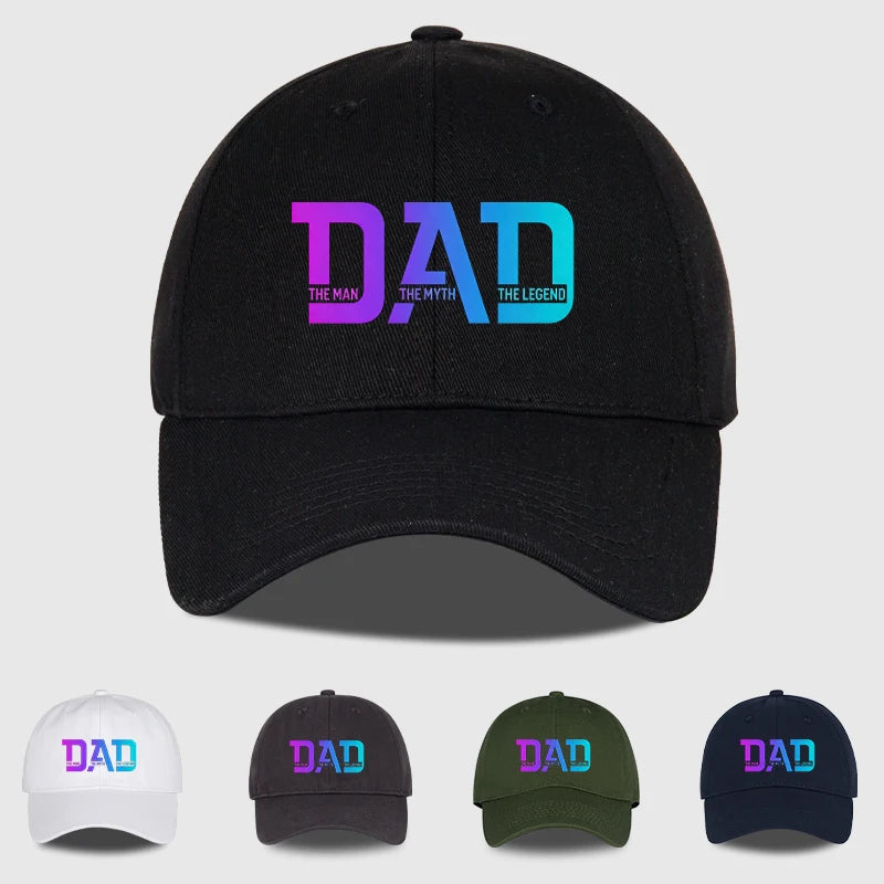 Colorful Gradient DAD Print Baseball Cap