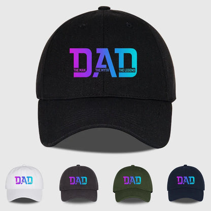 Colorful Gradient DAD Print Baseball Cap