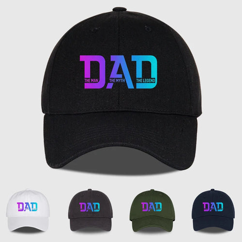 Colorful Gradient DAD Print Baseball Cap
