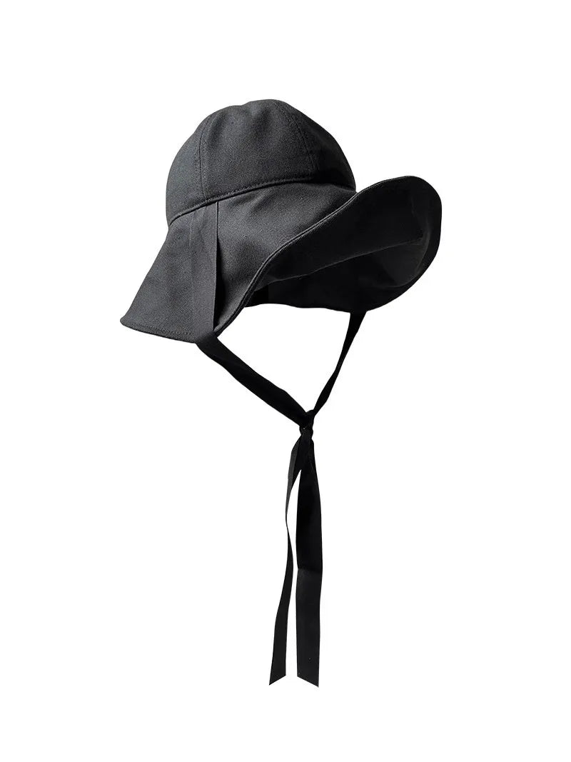 Summer Breathable Linen Dome Bucket Hat Women
