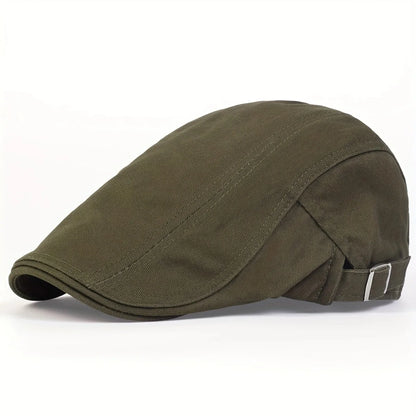 Forward Hat Solid Color Retro British Style Newspaper Hat