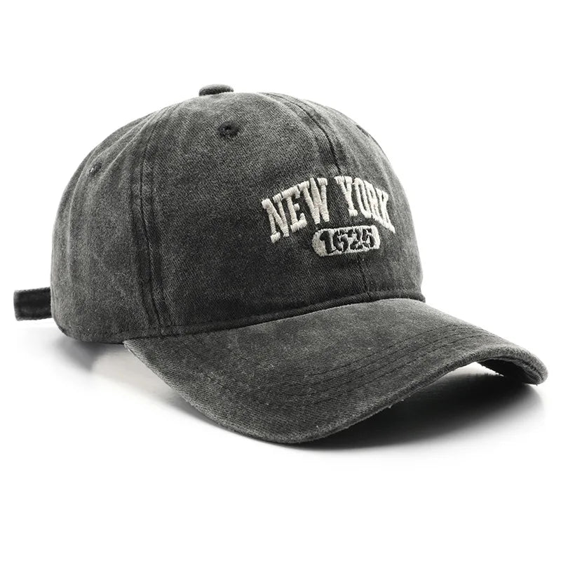 Retro New York Embroidery Baseball Hat for Men Women Vintage