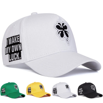 Unisex Clover Embroidery Baseball Net Caps Spring and Summer