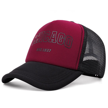 Letter Chicago Baseball Cap Men Women Spring Summer