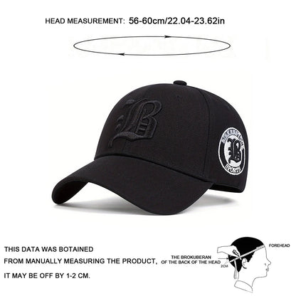 Unisex Gothic Letter FLB Embroidery Baseball Caps Spring and Autumn