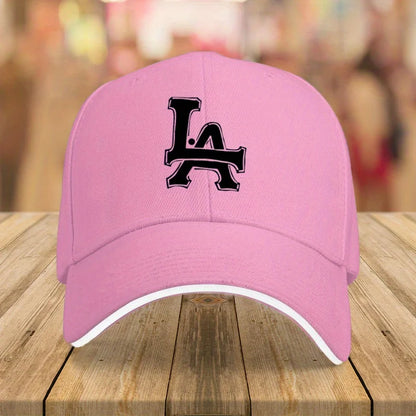 1Packaged Trendy Versatile LA Letter Print Casual Baseball Cap Unisex